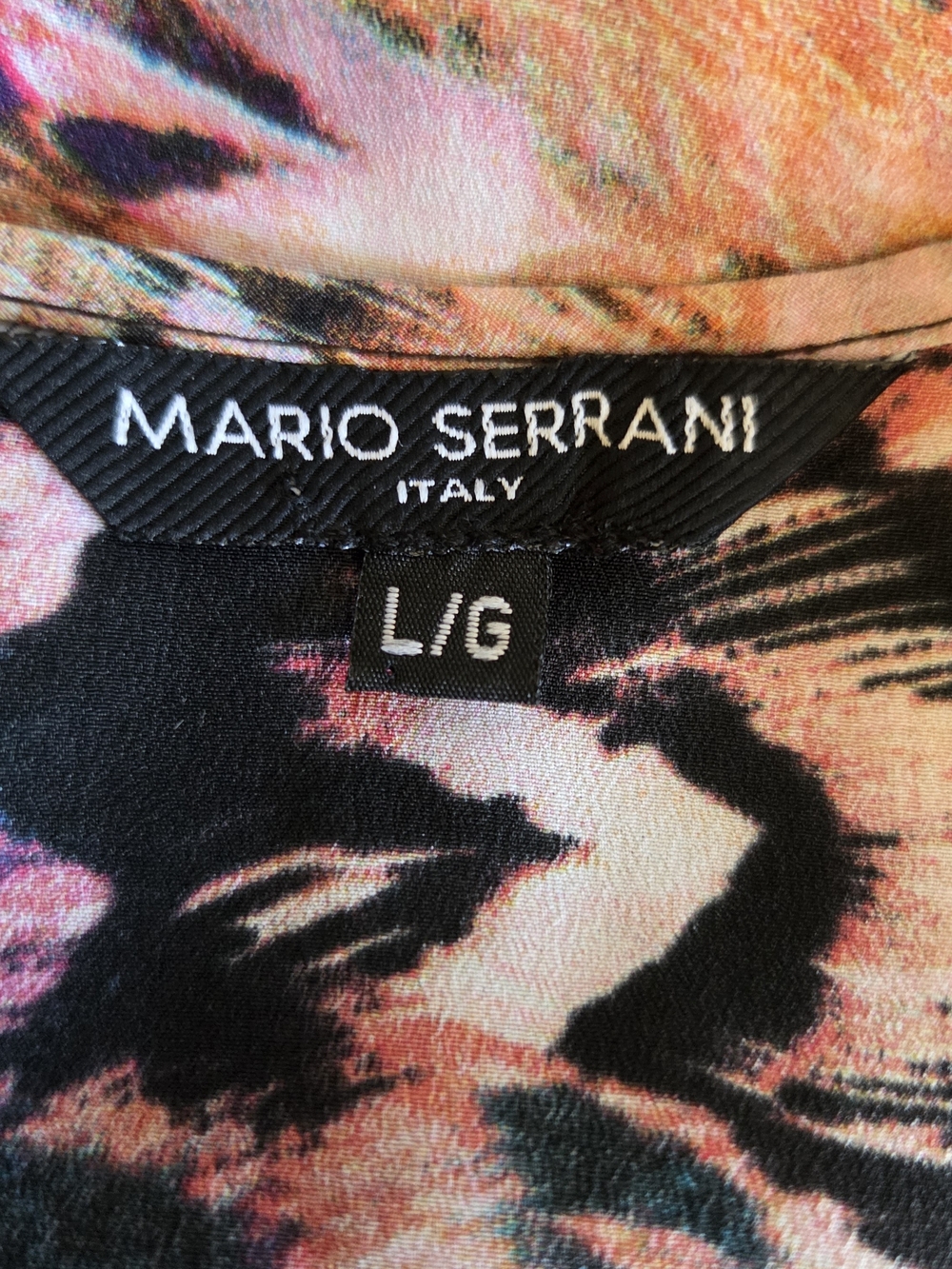 Mario Serani Abstract Multicolor Long Sleeve Blouse Size Large - Picture 7 of 7